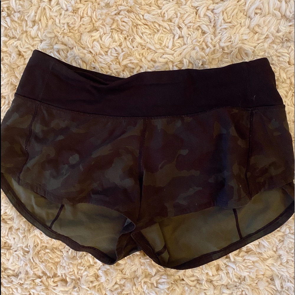 Camo lululemon shorts